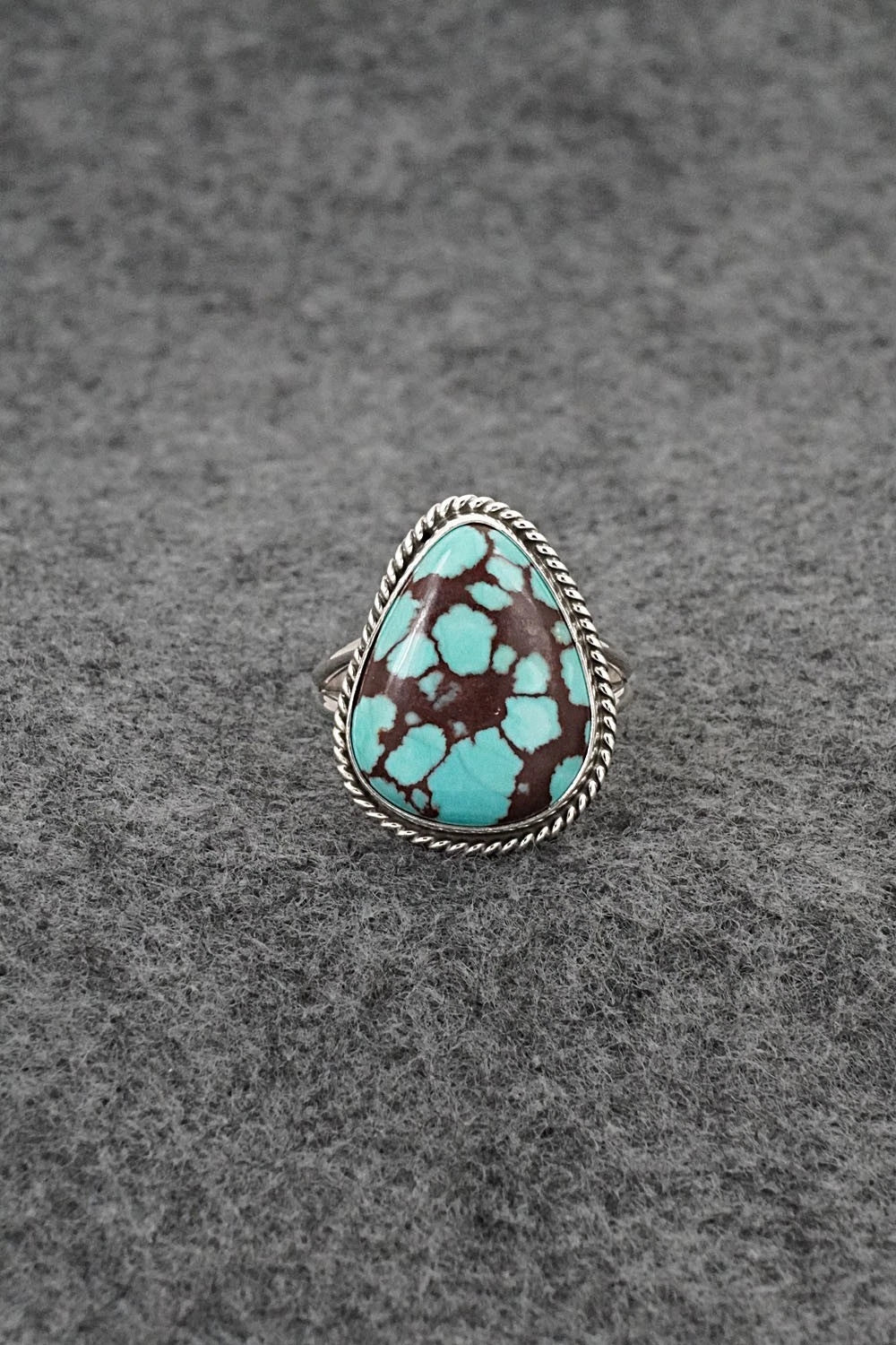 Turquoise & Sterling Silver Ring - Eugene Gruber - Size 9