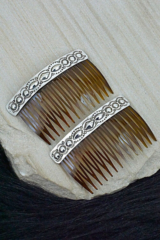 Sterling Silver Hair Combs - Jennie Blackgoat