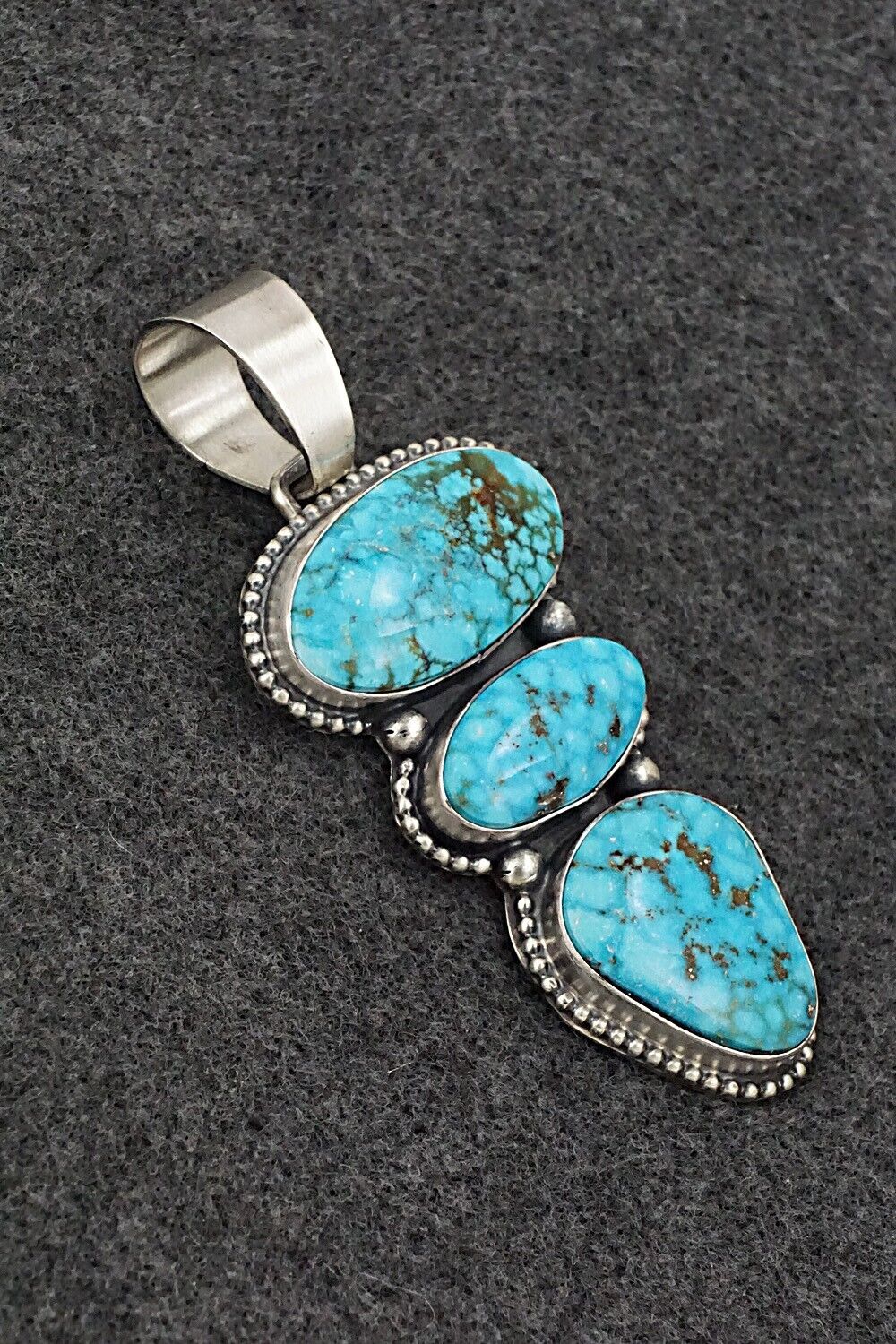 Turquoise & Sterling Silver Pendant - Bobby Johnson