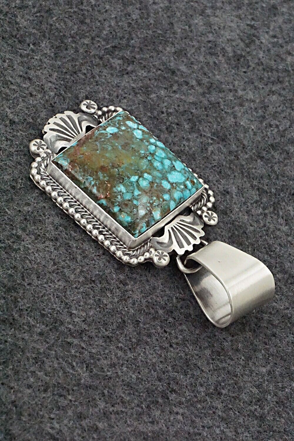 Turquoise & Sterling Silver Pendant - Darrin Livingston