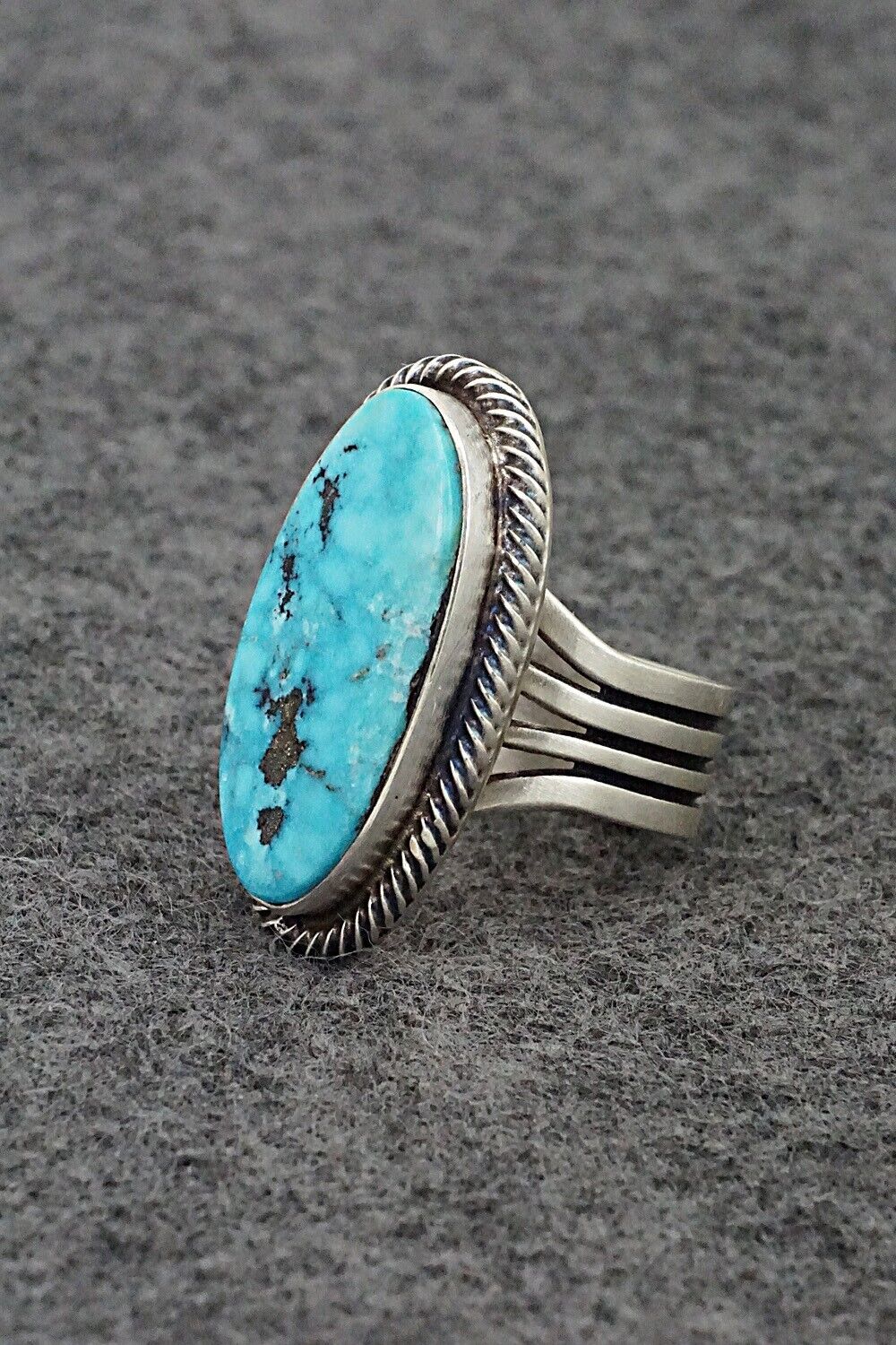 Turquoise & Sterling Silver Ring - Randy Boyd - Size 8