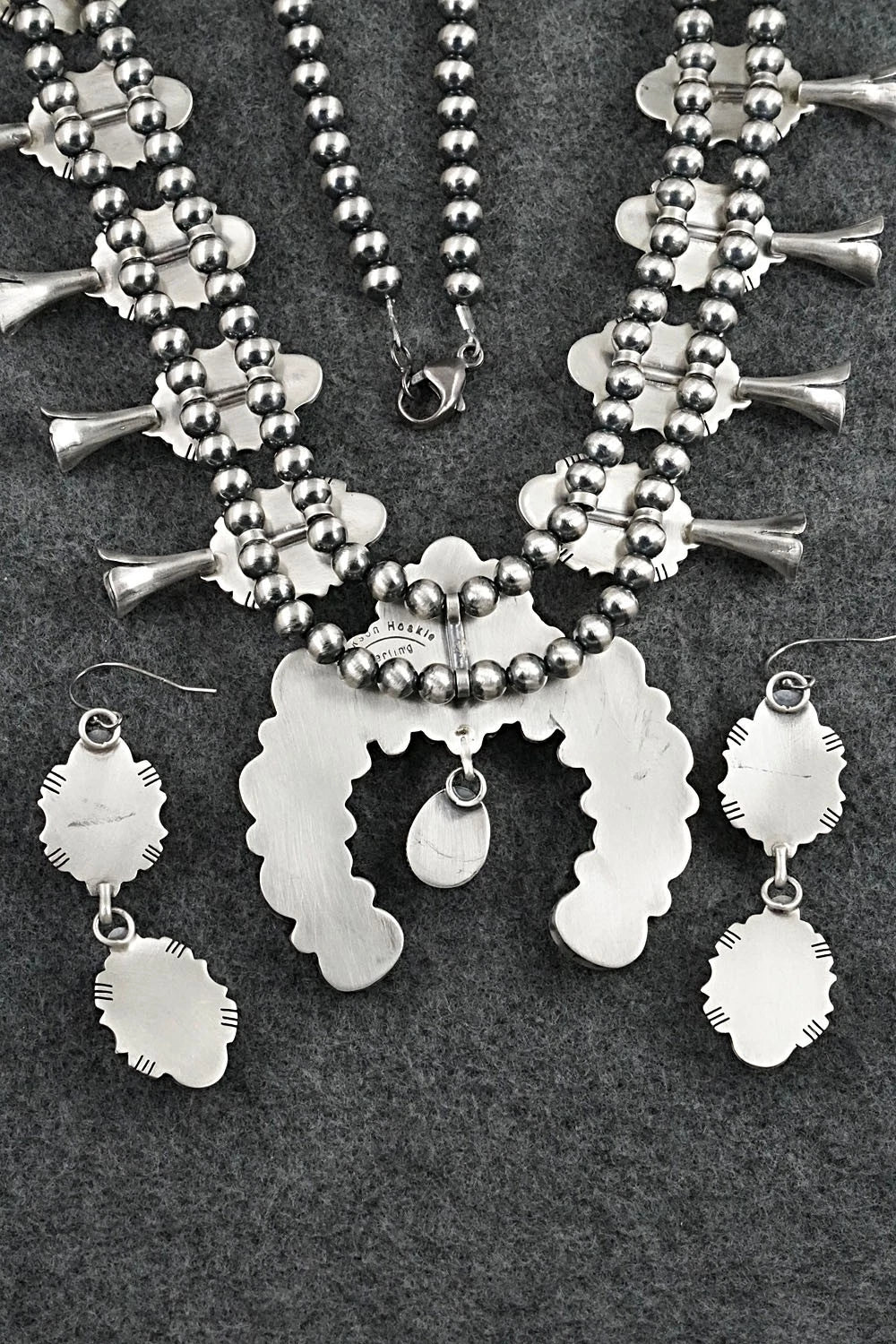 Turquoise & Sterling Silver Squash Blossom Set - Jackson Hoskie