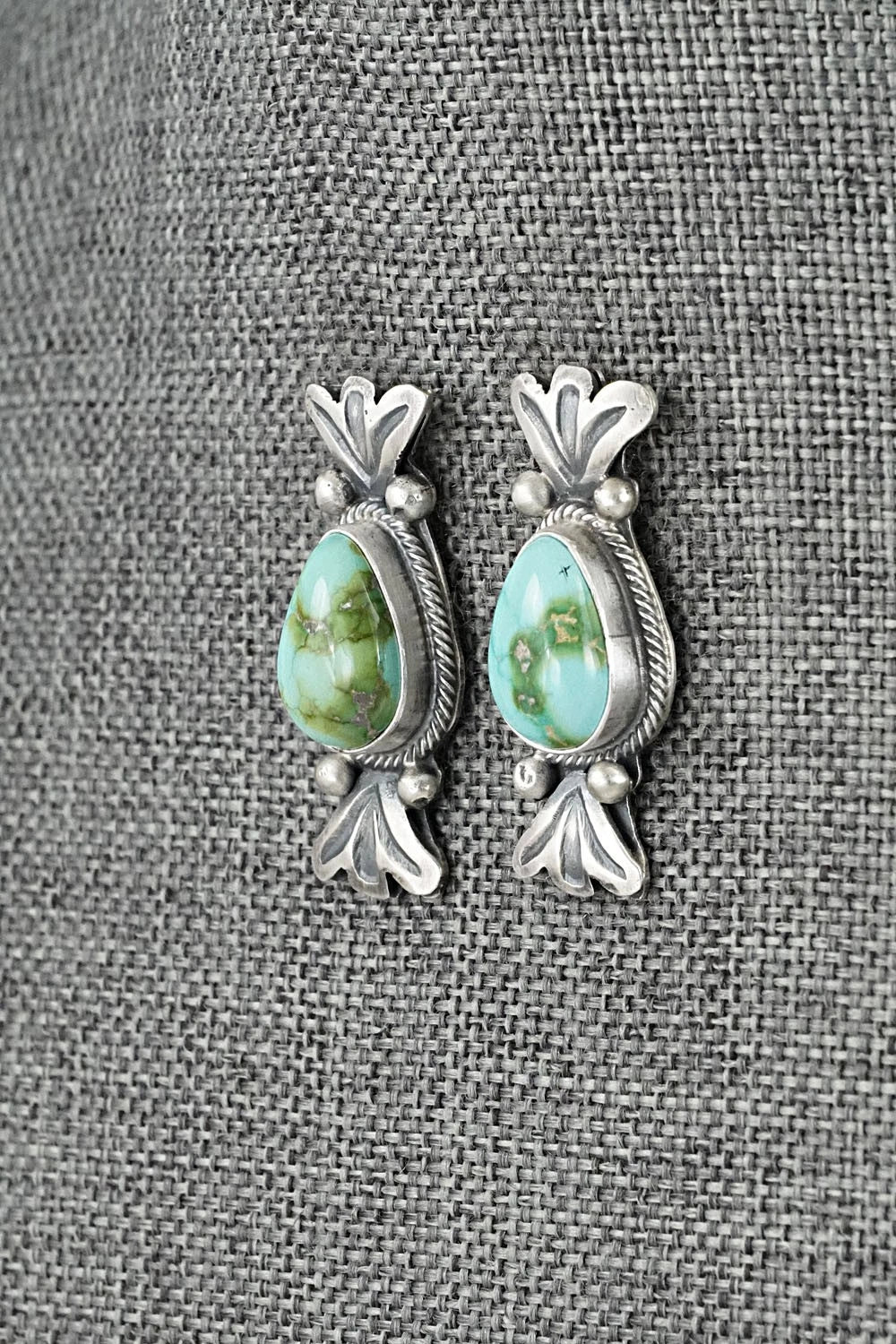 Turquoise & Sterling Silver Squash Blossom Set - Darrin Livingston