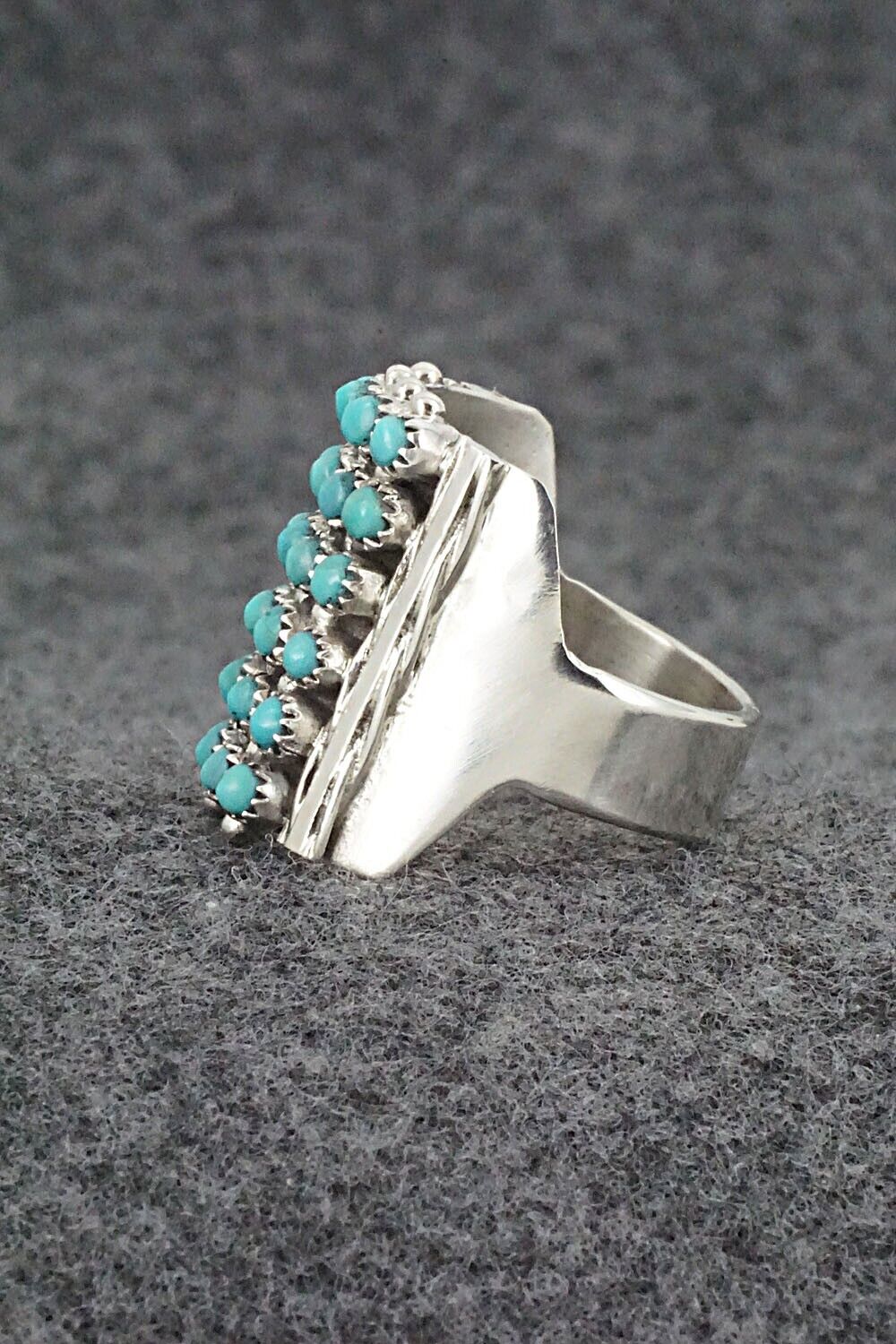 Turquoise & Sterling Silver Ring - Stephen Haloo - Size 8.5