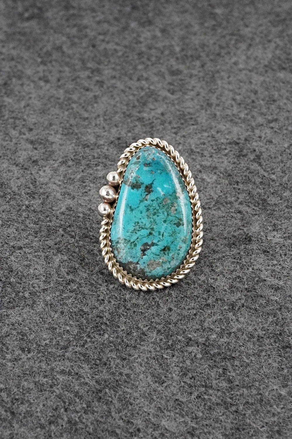 Turquoise & Sterling Silver Ring - Cody Nez - Size 8.25