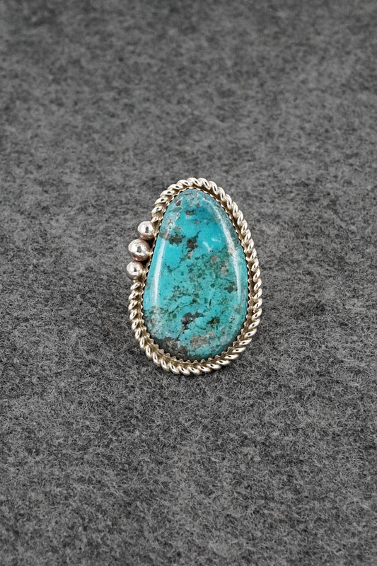 Turquoise & Sterling Silver Ring - Cody Nez - Size 8.25