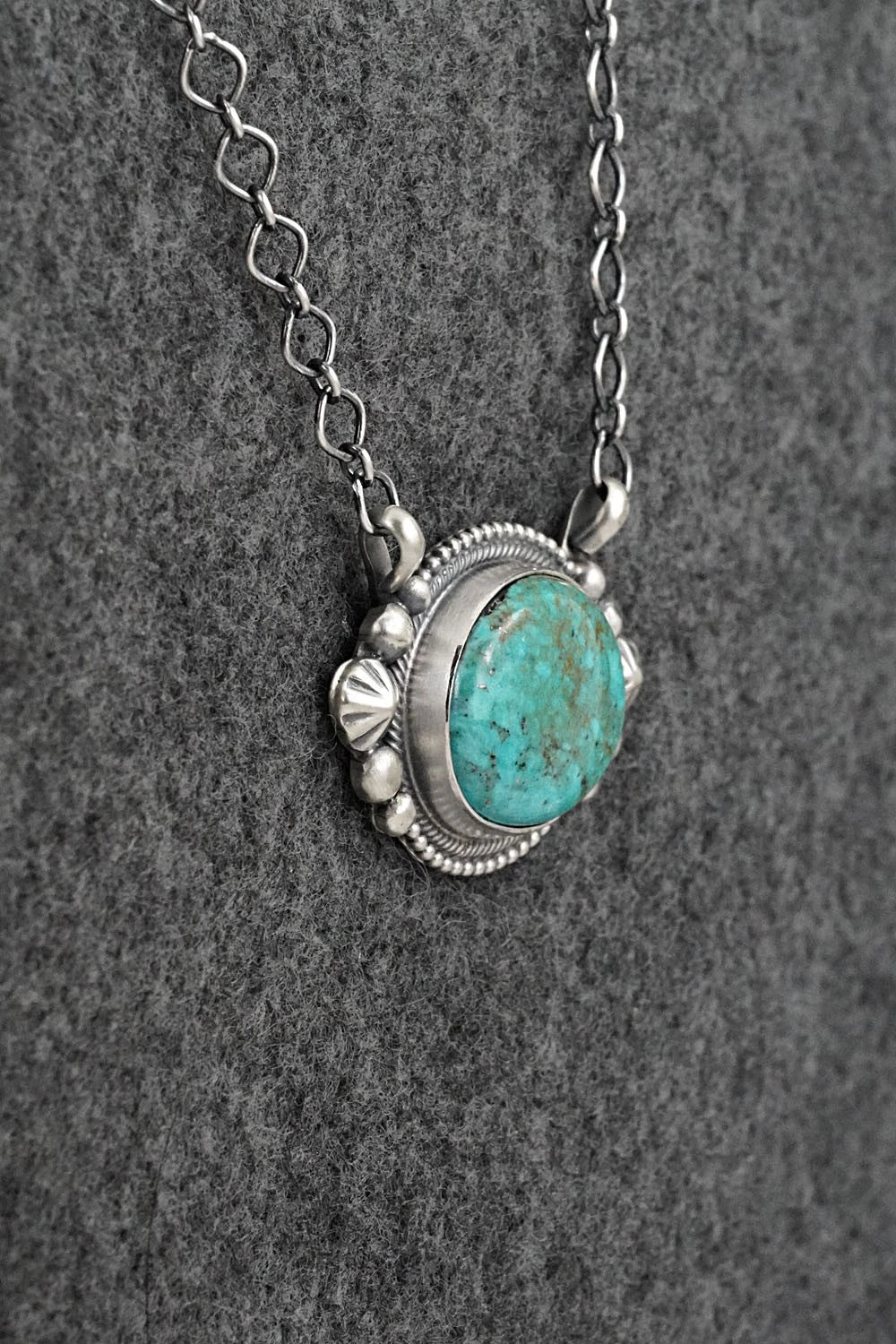 Turquoise & Sterling Silver Necklace - Darrin Livingston