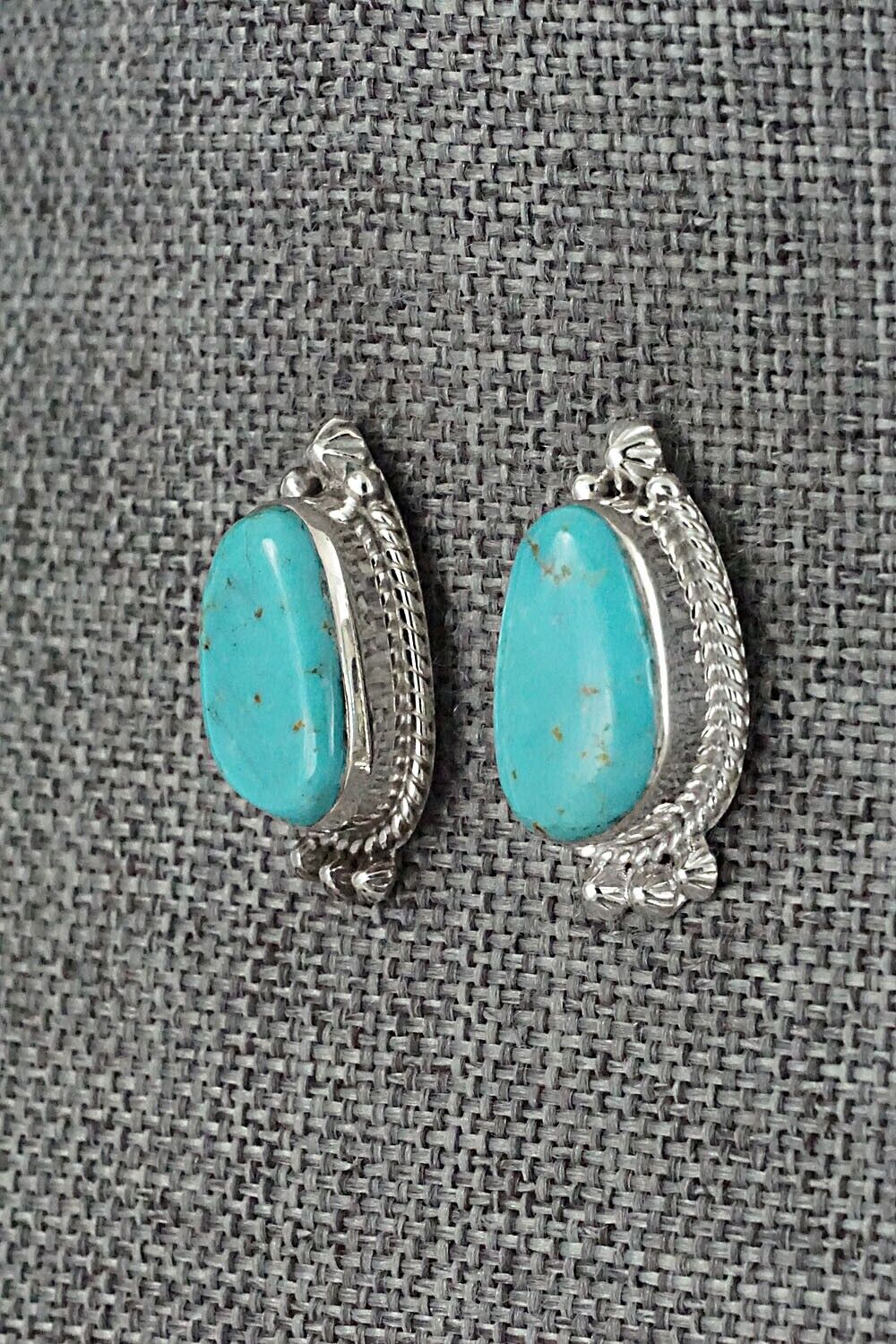 Turquoise and Sterling Silver Earrings - Sharon McCarthy