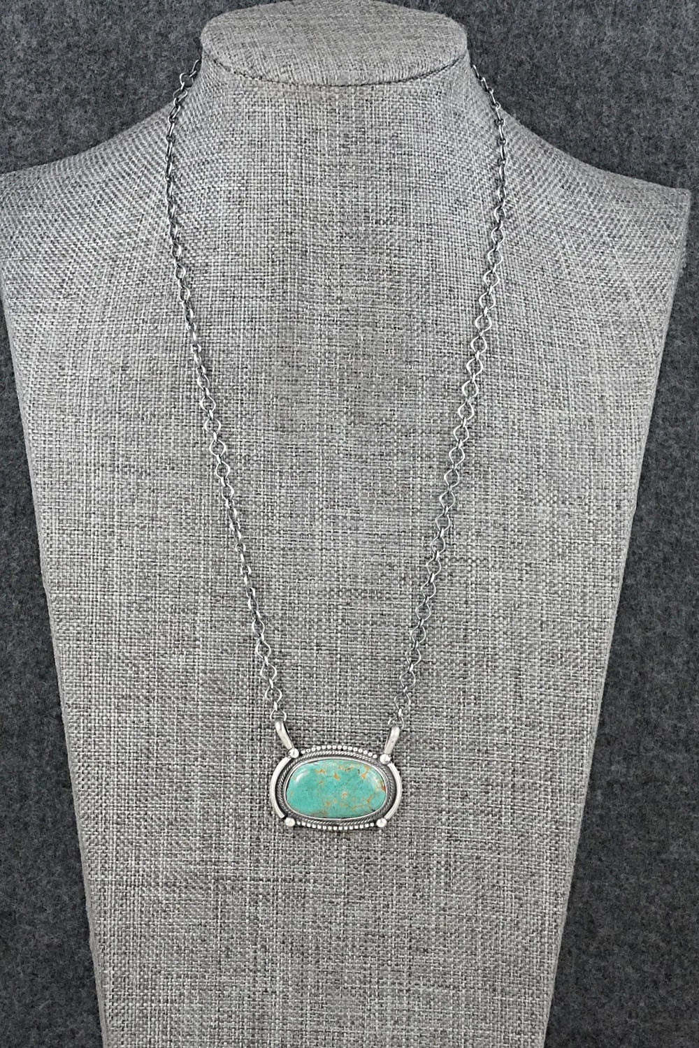 Turquoise & Sterling Silver Necklace - Bobby Johnson
