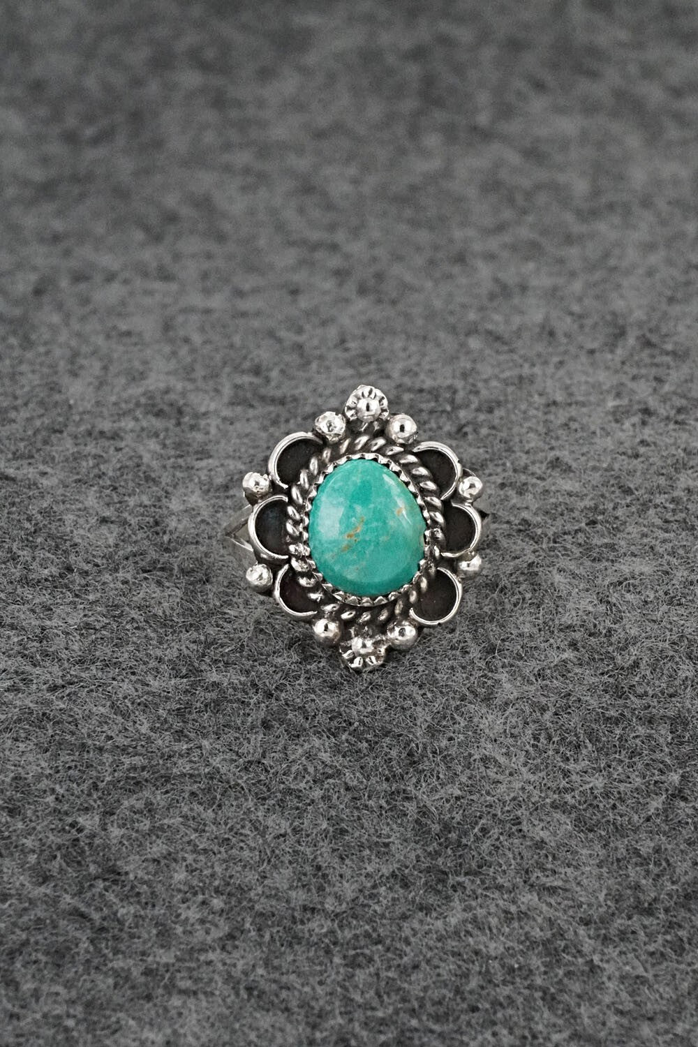 Turquoise & Sterling Silver Ring - Frieda Martinez - Size 7.25