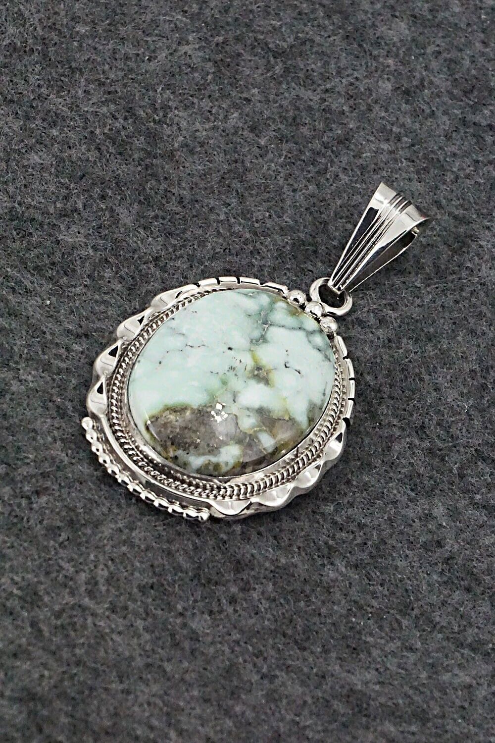 Variscite & Sterling Silver Pendant - Samuel Yellowhair