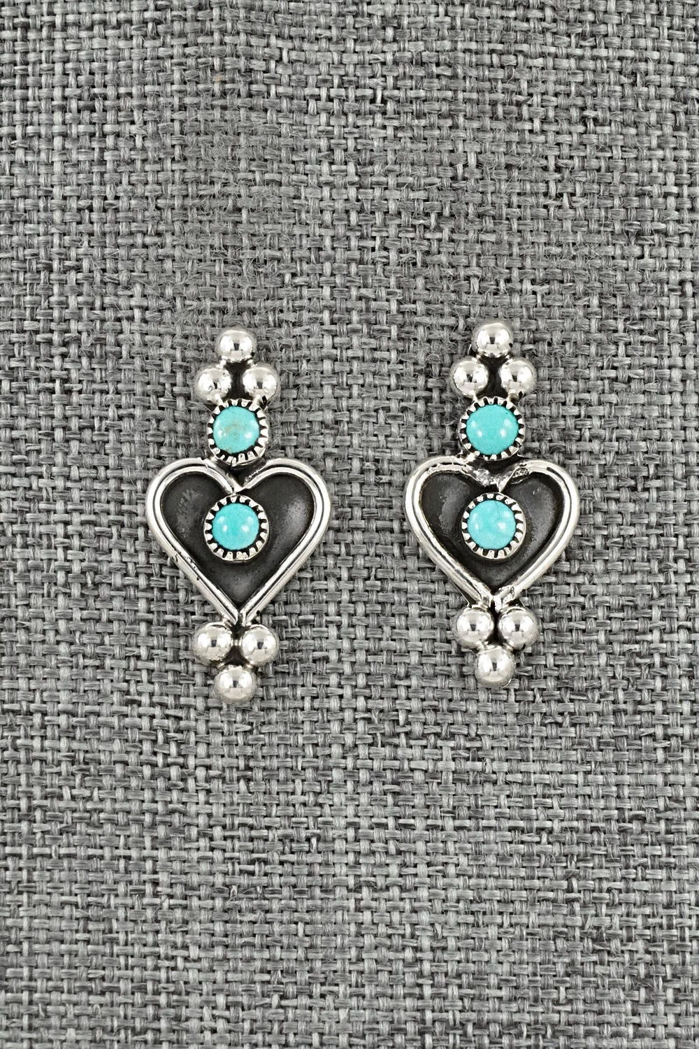 Turquoise & Sterling Silver Earrings - Angie Platero