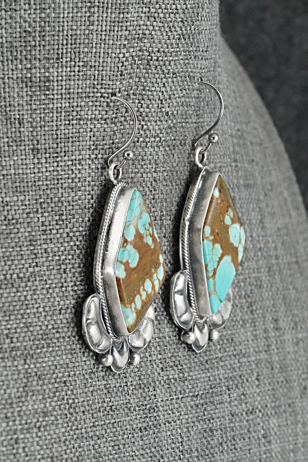 Turquoise & Sterling Silver Necklace and Earrings Set - Paul Livingston