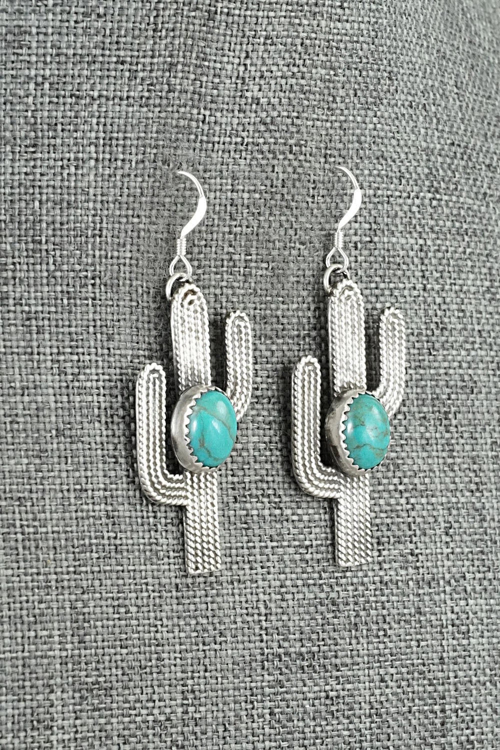 Turquoise & Sterling Silver Earrings - Annette Chiquito