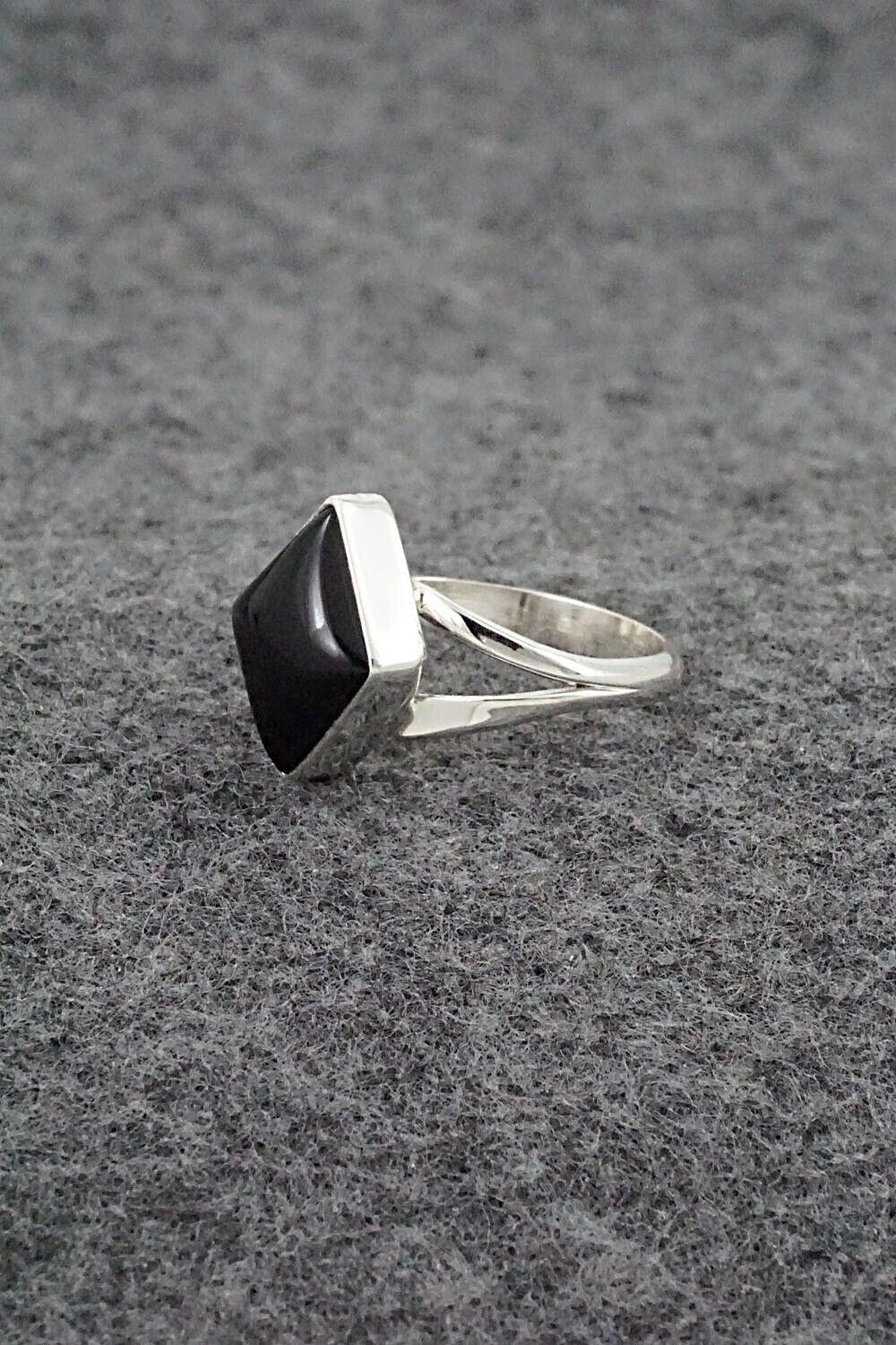 Onyx & Sterling Silver Ring - Letricia Largo - Size 8