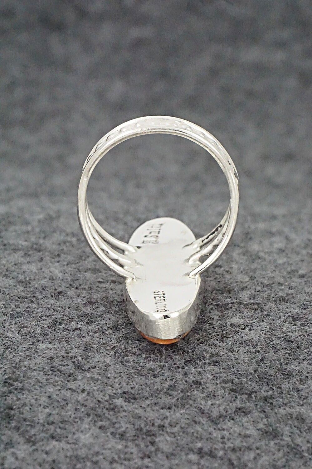 Spiny Oyster & Sterling Silver Ring - Harold Smith - Size 8.5