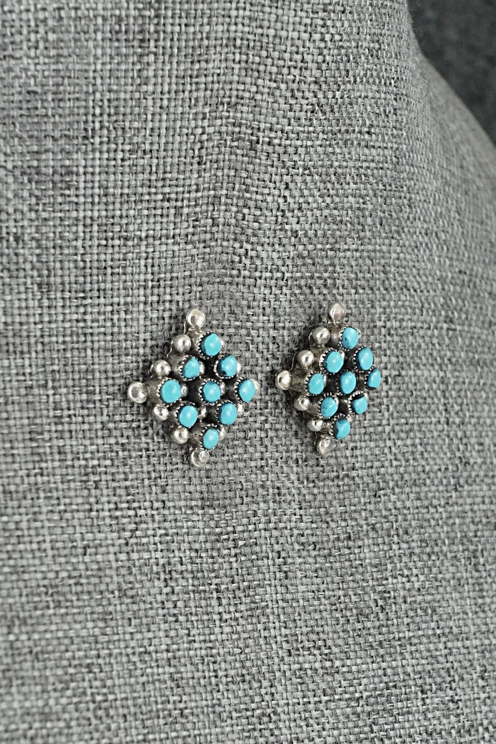 Turquoise & Sterling Silver Earrings - Calvert Lamy
