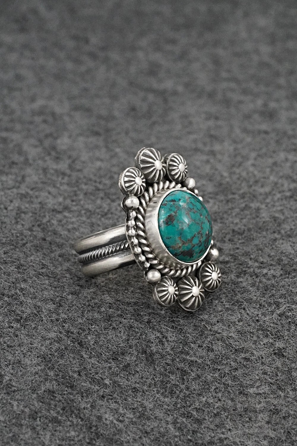 Turquoise & Sterling Silver Ring - Michael Calladitto - Size 7