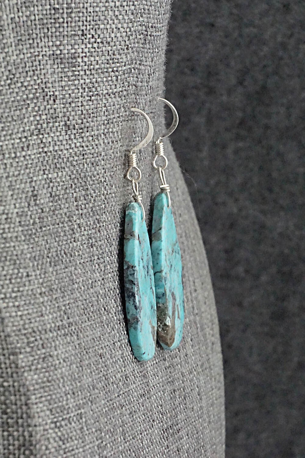 Turquoise & Sterling Silver Earrings - Joe Garcia