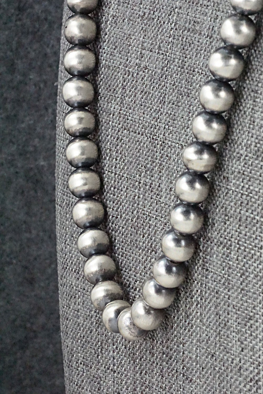 Sterling Silver Navajo Pearl Necklace 30" - Bryannen Halwood