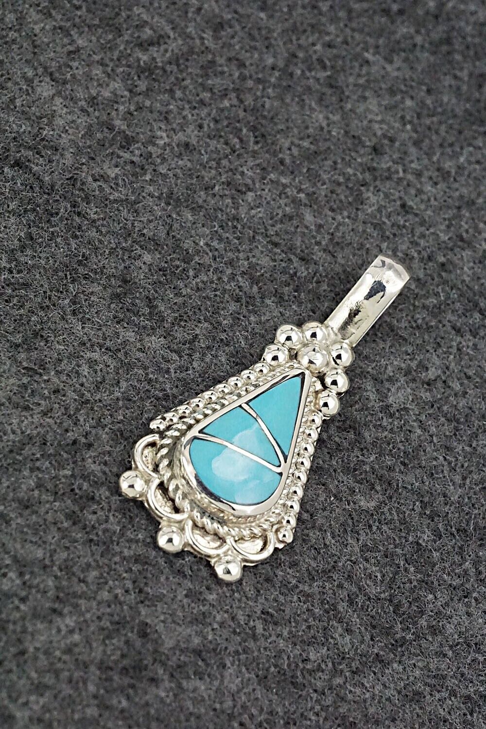 Turquoise & Sterling Silver Pendant - Juanita Yatsatie