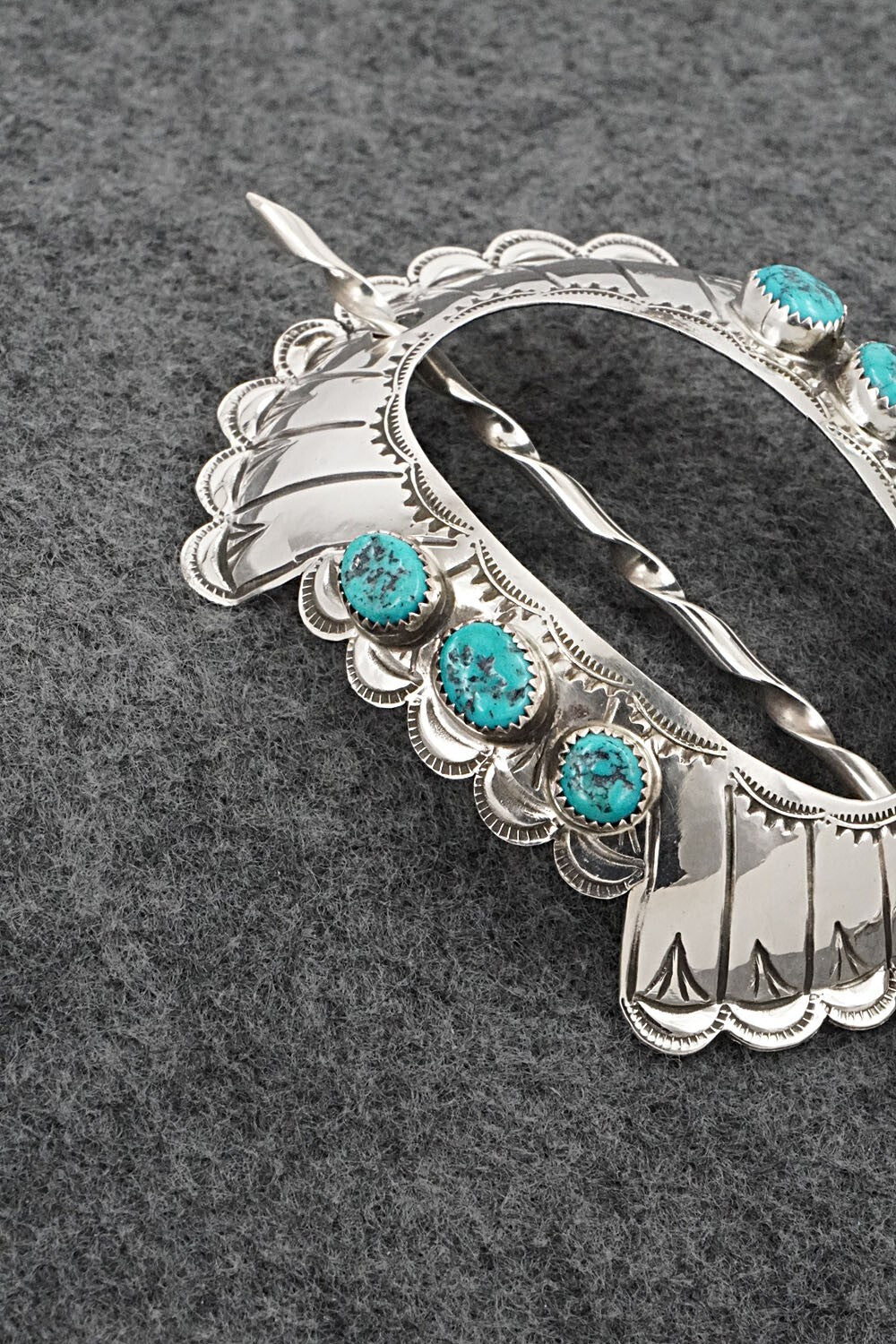 Turquoise & Sterling Silver Hair Pin - Jolene Begay