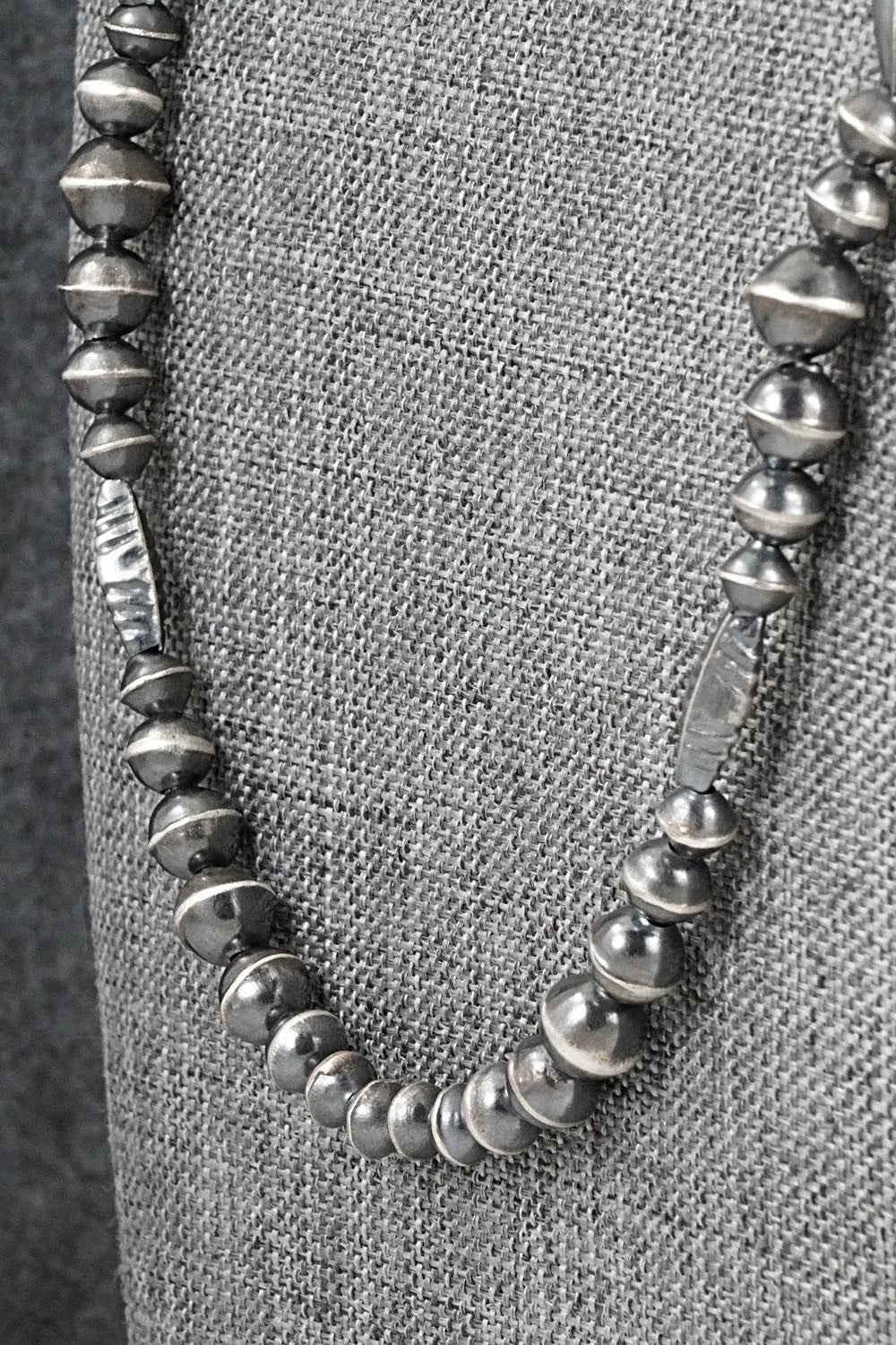 Sterling Silver Navajo Pearl Necklace 23" - Vintage