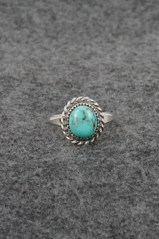 Turquoise & Sterling Silver Ring - Darius Arviso - Size 7.5