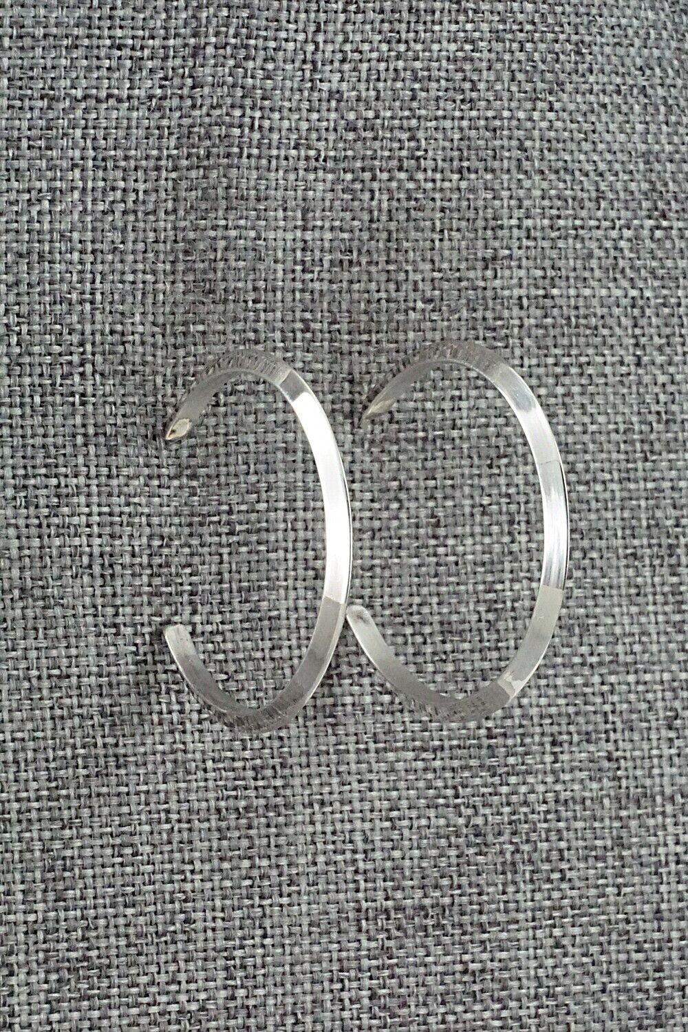 Sterling Silver Hoop Earrings - Elaine Tahe