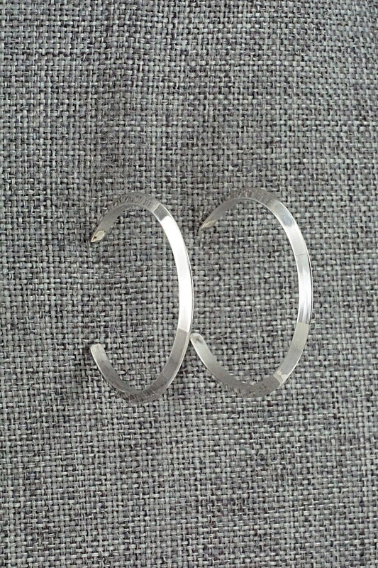 Sterling Silver Hoop Earrings - Elaine Tahe