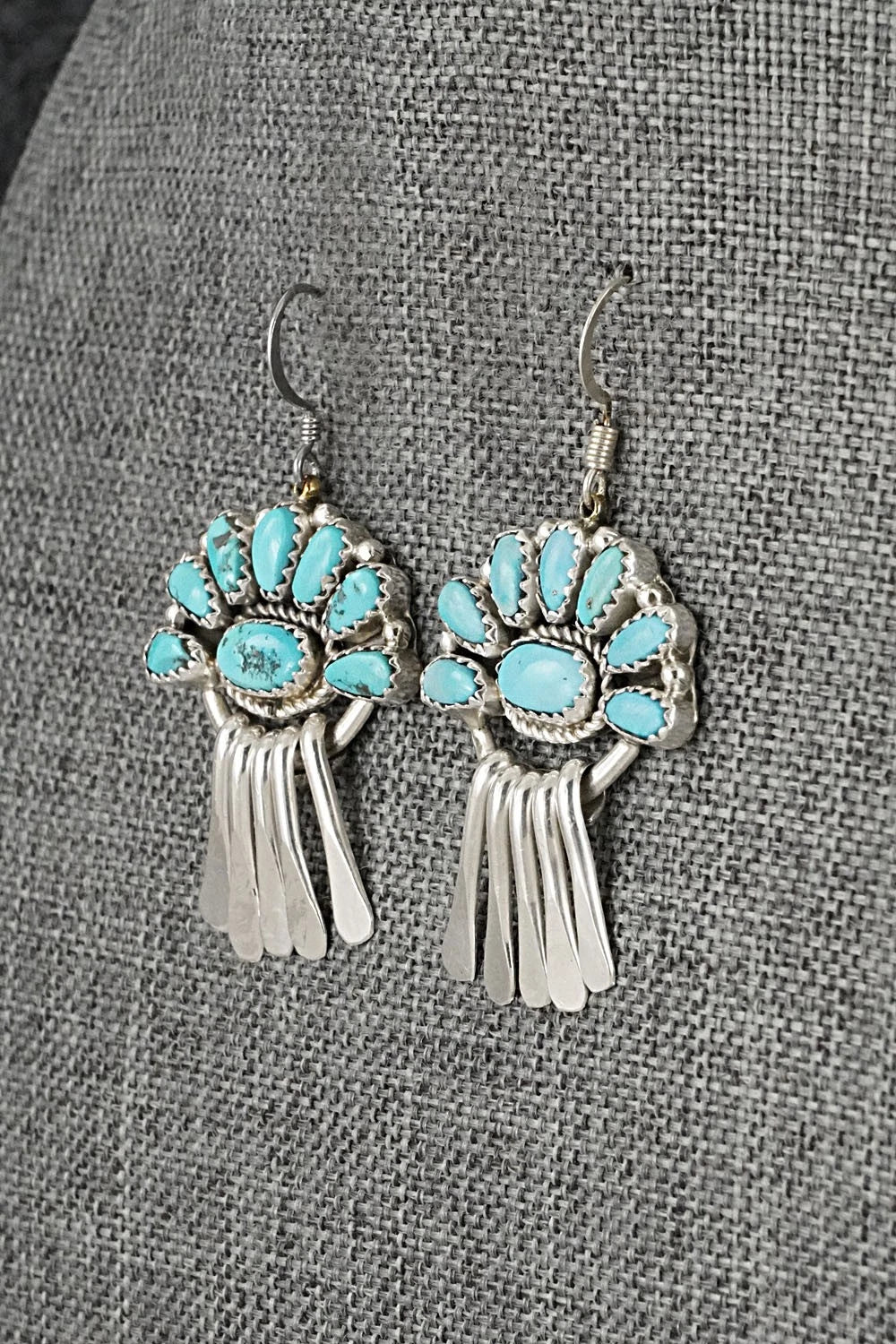 Turquoise & Sterling Silver Earrings - Justina Wilson
