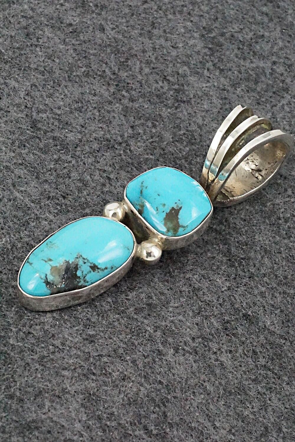 Turquoise & Sterling Silver Pendant - Rick Martinez