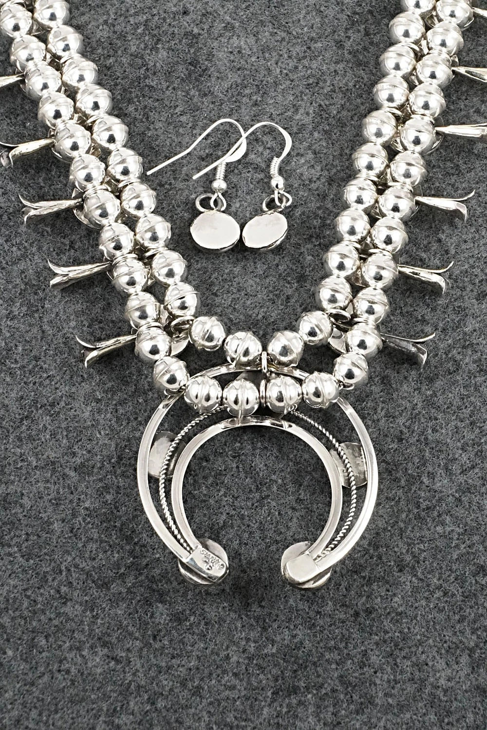 Turquoise & Sterling Silver Squash Blossom Set - Phil Garcia