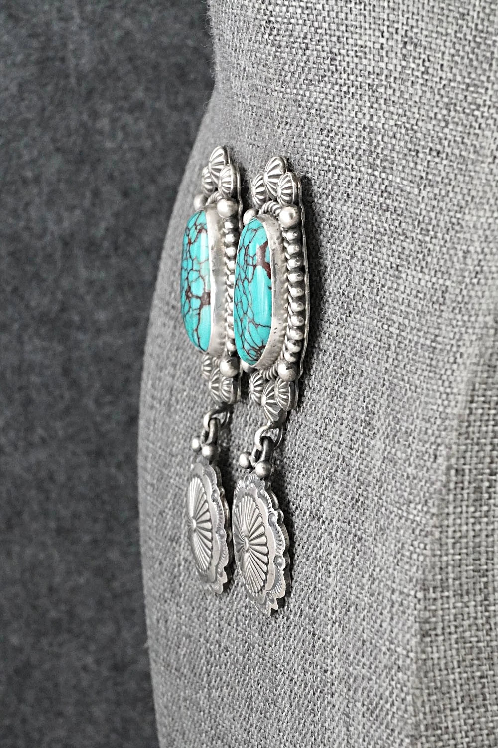 Turquoise & Sterling Silver Earrings - Michael Calladitto
