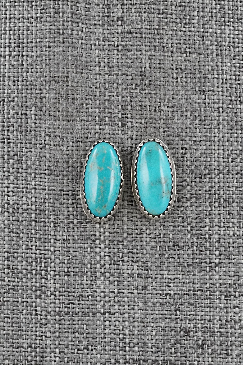 Turquoise & Sterling Silver Necklace and Earrings Set - Murray Hannaweeka