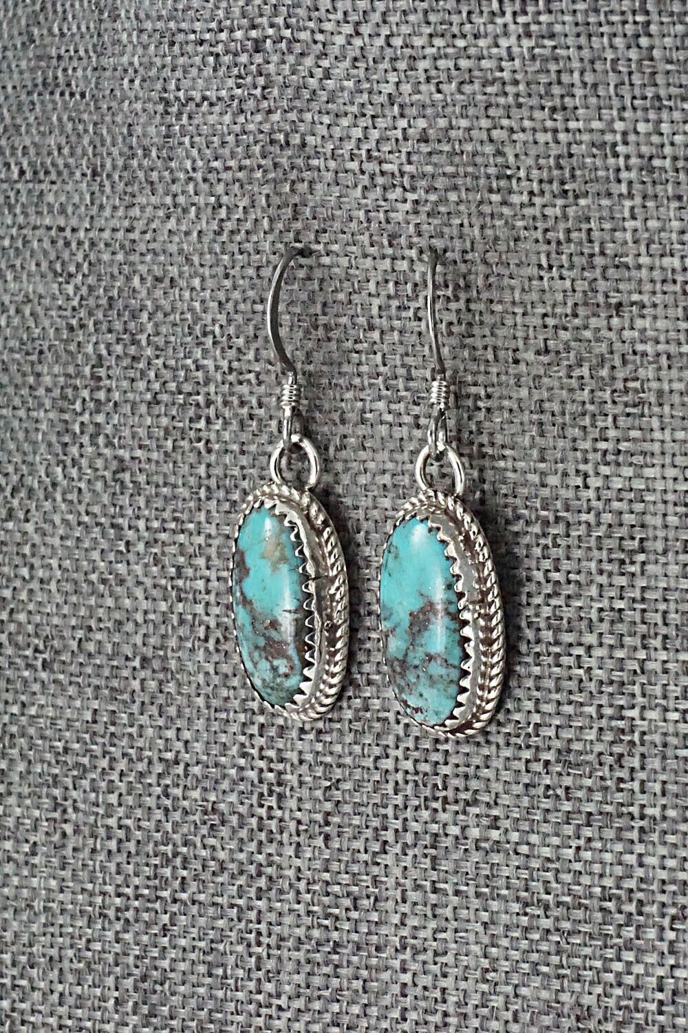 Turquoise & Sterling Silver Earrings - Ernest Hawthorne