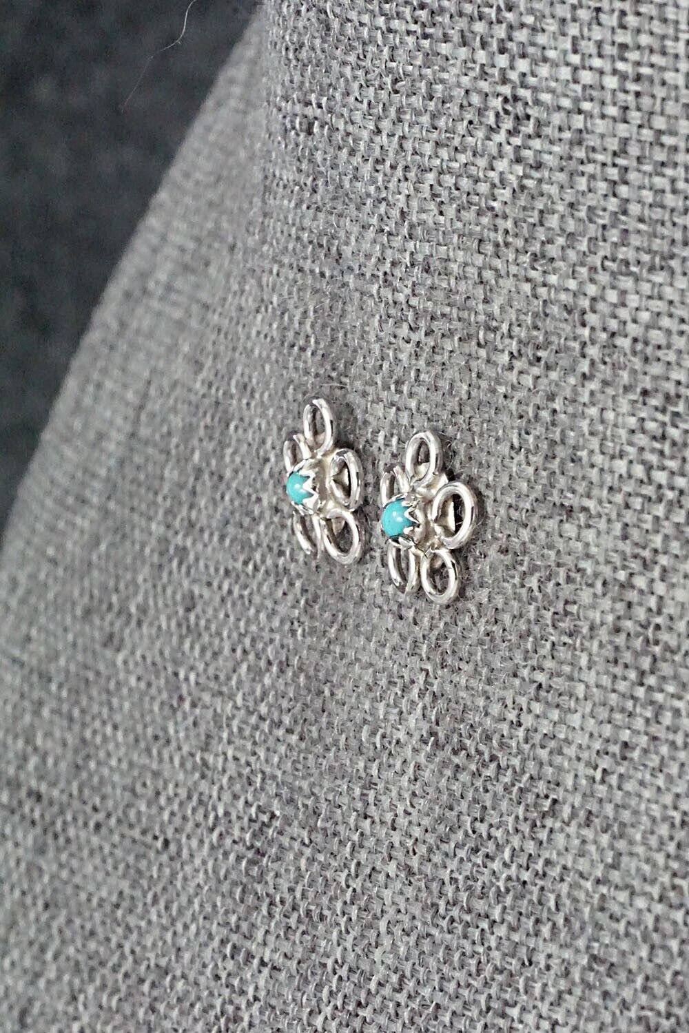 Turquoise & Sterling Silver Earrings - Sylvia Chee