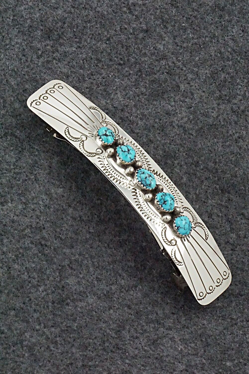 Turquoise & Sterling Silver Hair Barrette - Jolene Begay