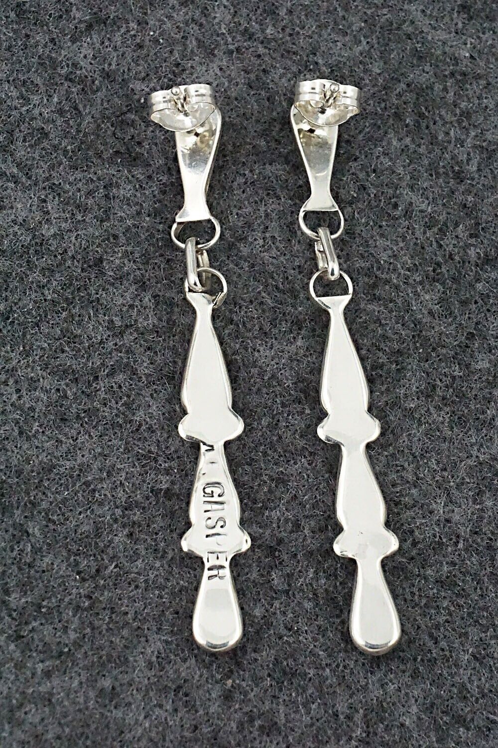 Spiny Oyster & Sterling Silver Earrings - Angela Gasper