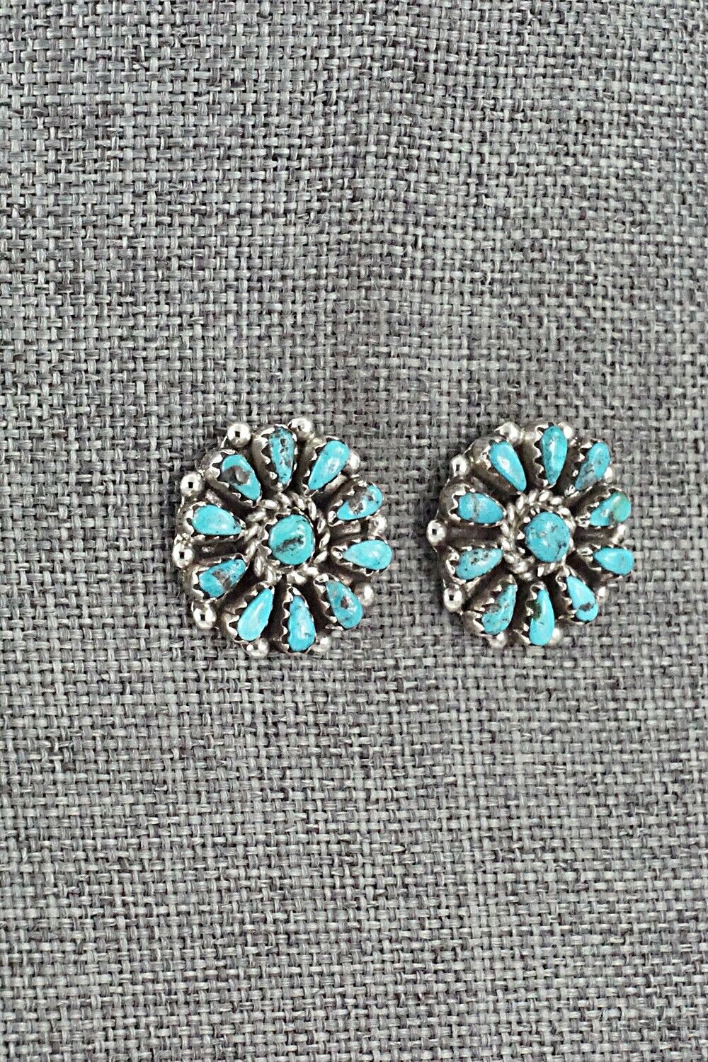 Turquoise & Sterling Silver Earrings - George Gasper