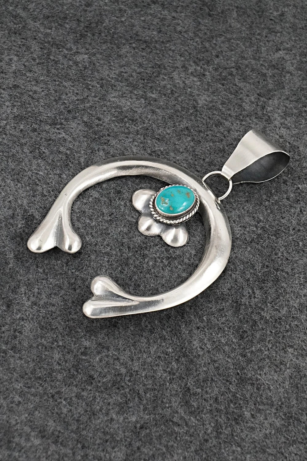 Turquoise & Sterling Silver Pendant - Eugene Gruber