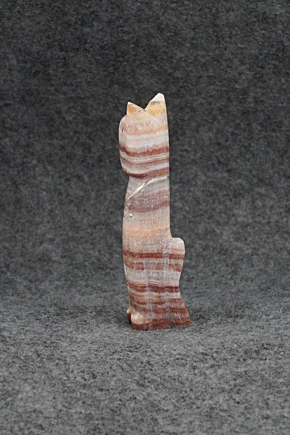 Cat Zuni Fetish Carving - Kenny Chavez