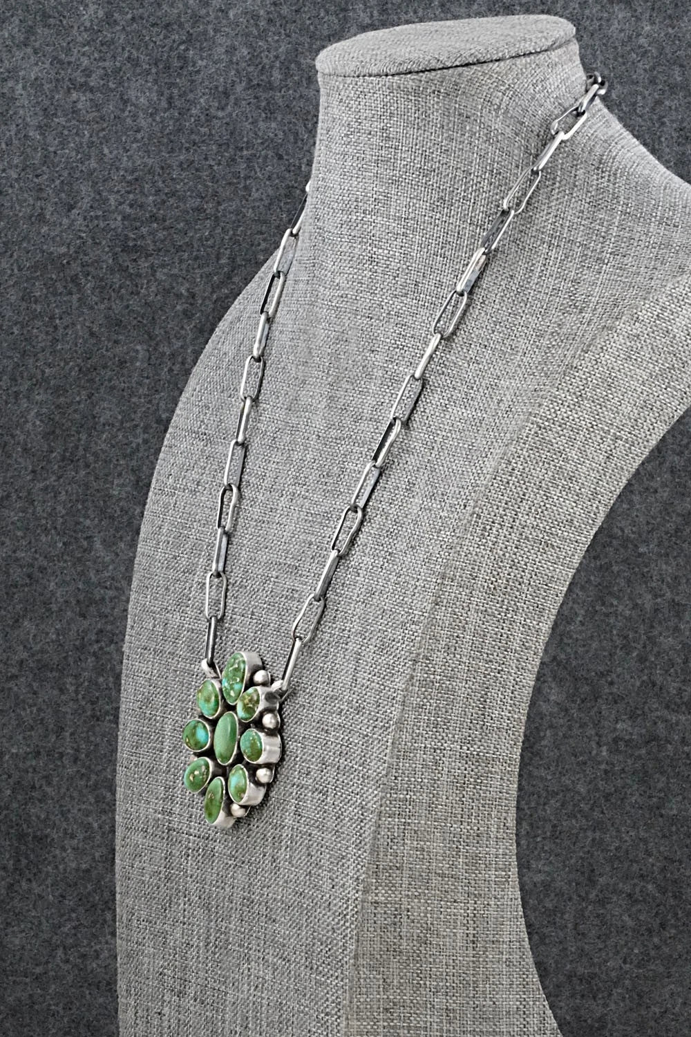 Turquoise & Sterling Silver Necklace - Kathleen Livingston