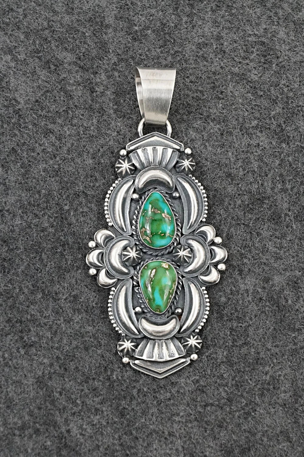 Turquoise and Sterling Silver Pendant - Derrick Gordon