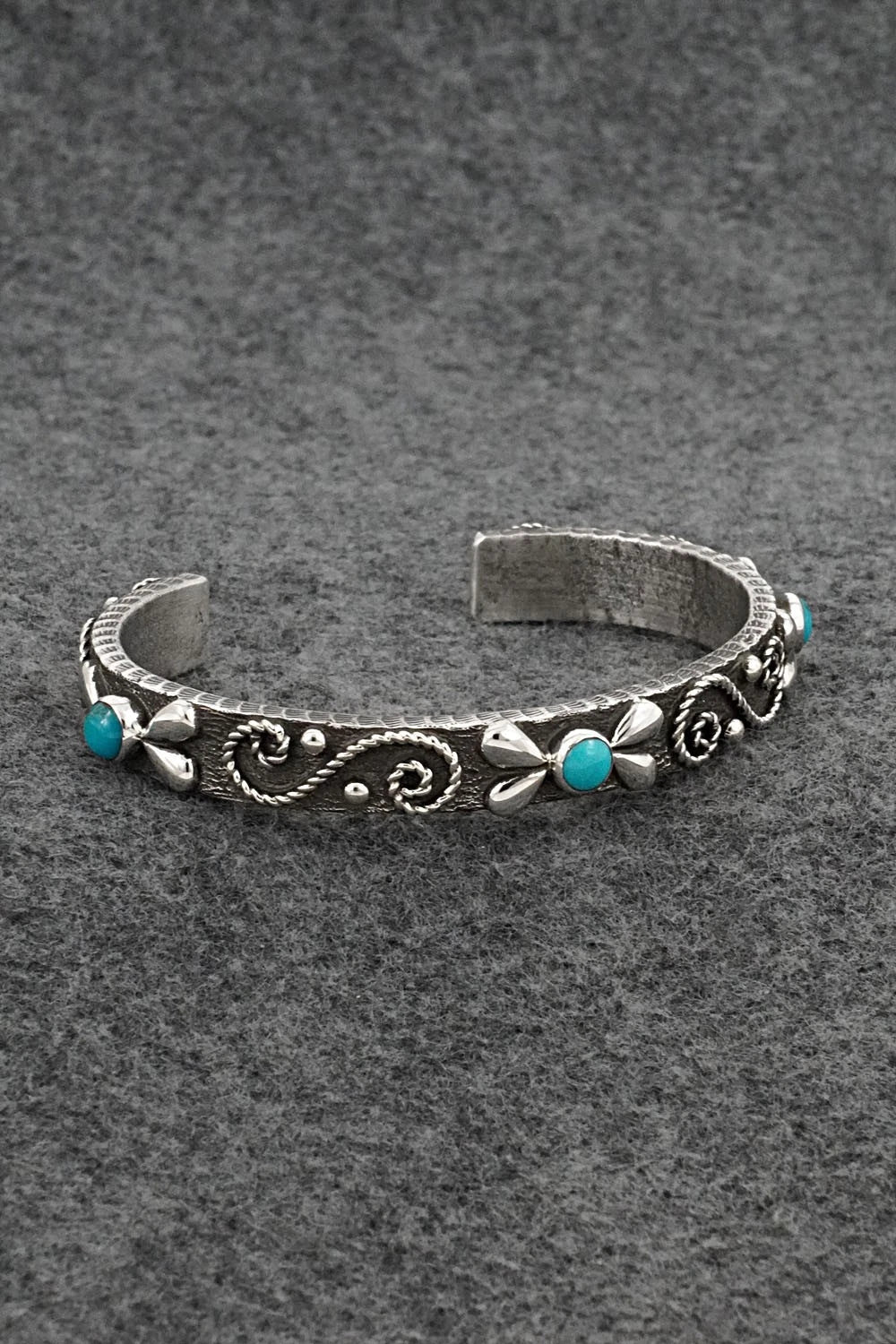 Turquoise & Sterling Silver Bracelet - Ernest Rangel