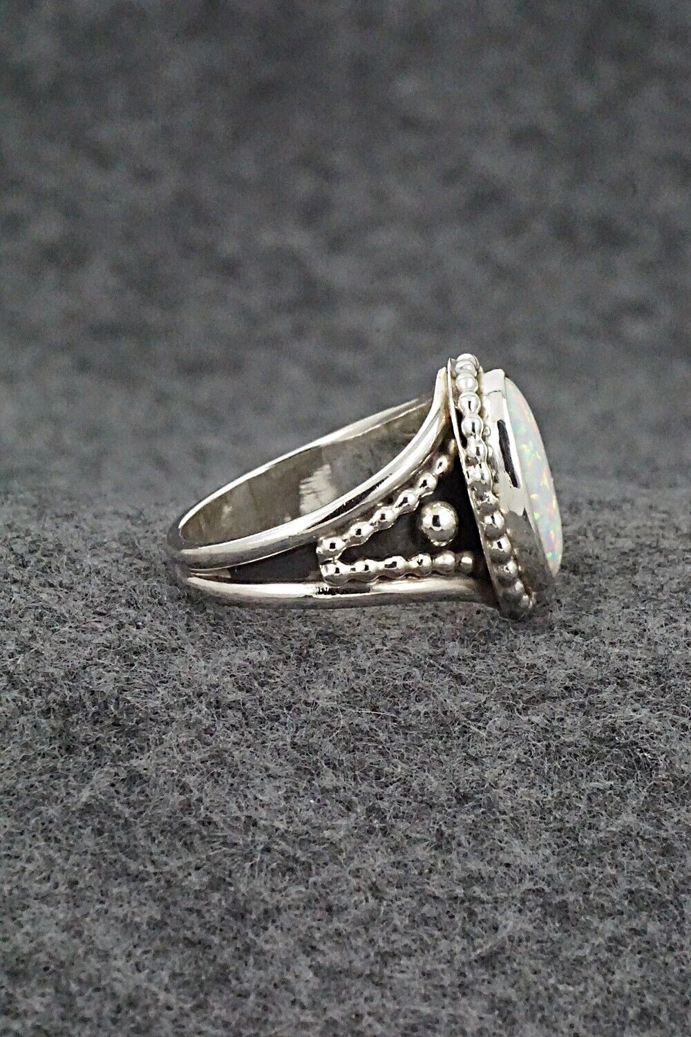 Opalite & Sterling Silver Ring - Thomas Yazzie - Size 8