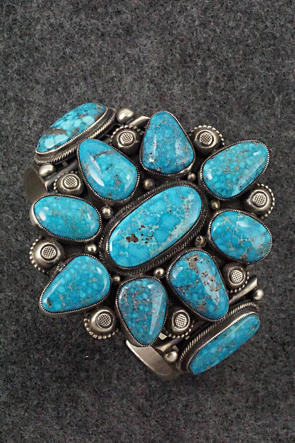 Turquoise and Sterling Silver Bracelet - Calvin Martinez