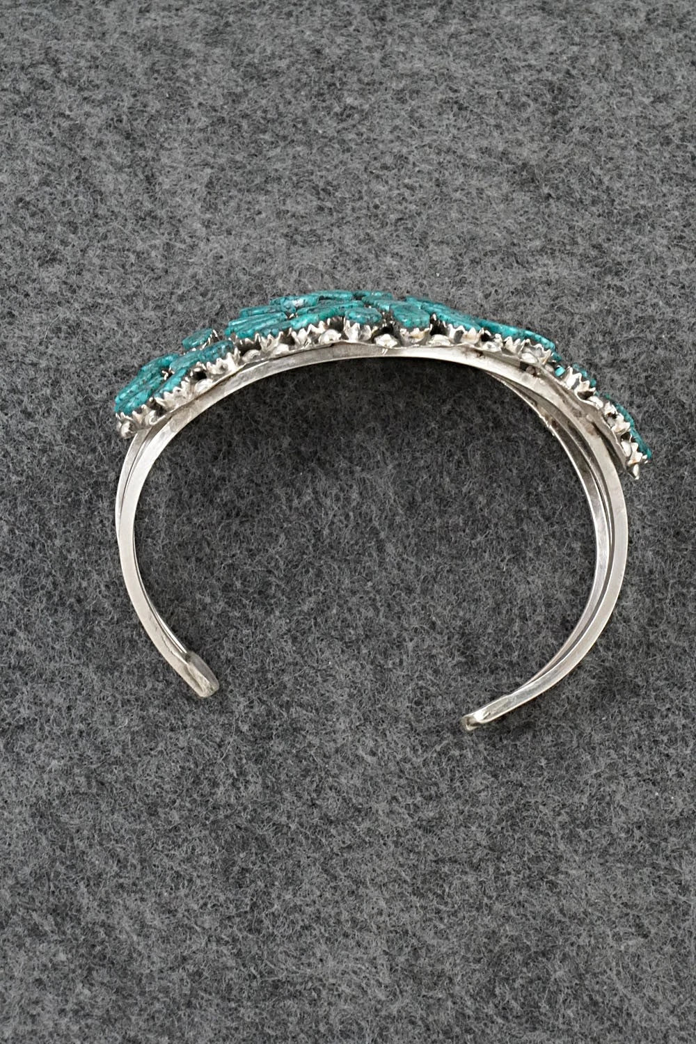 Turquoise & Sterling Silver Bracelet - Griffin & Vangie Tsabetsaye