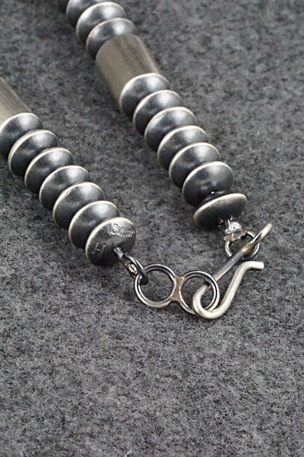 Sterling Silver Navajo Pearl Necklace 20" - Tonisha Haley
