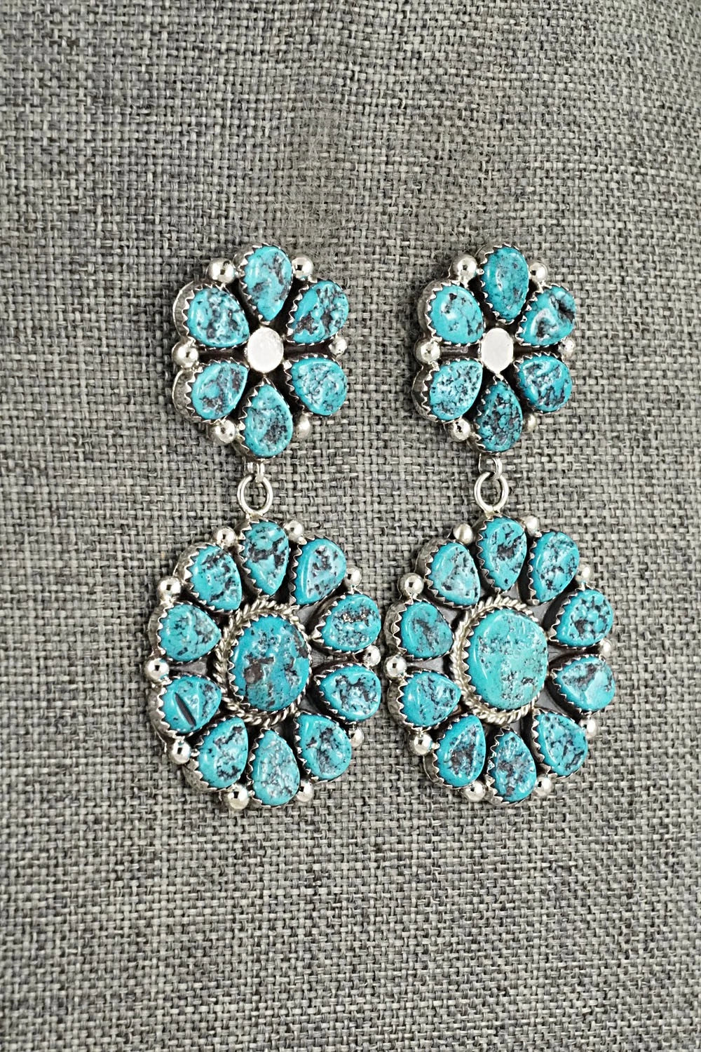 Turquoise & Sterling Silver Earrings - Anthony Brown